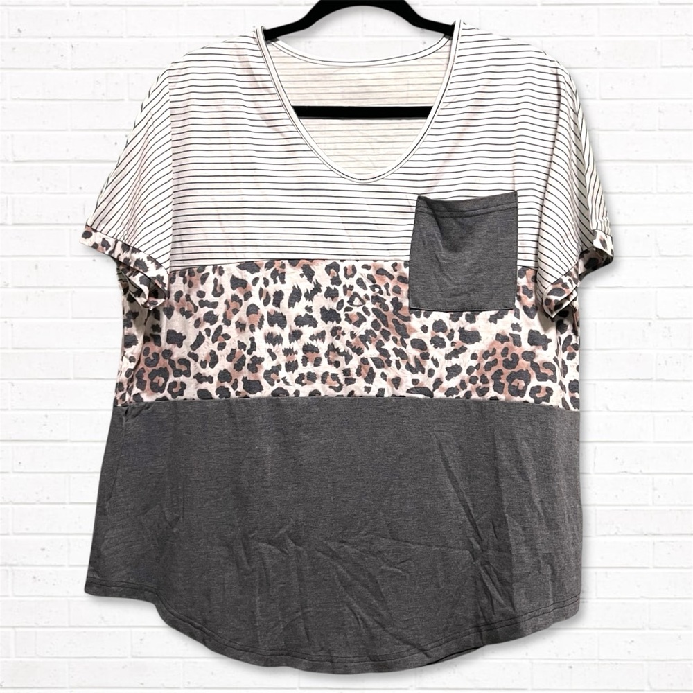 Women’s V Neck Striped Shirt